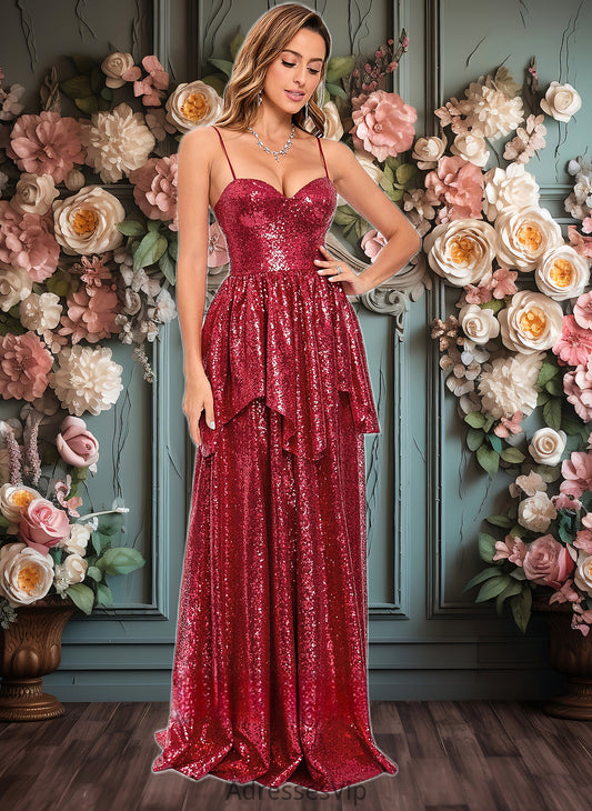 Millie A-line Sweetheart Floor-Length Sequin Prom Dresses HCP0025868