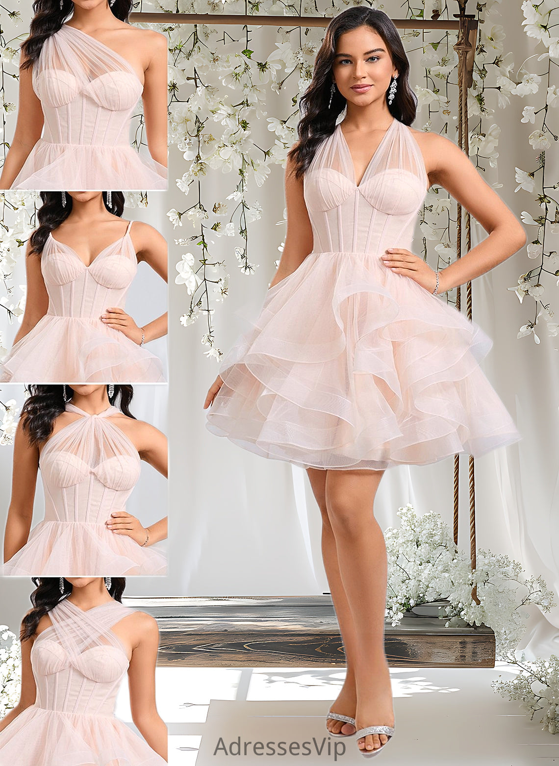 Deja Ball-Gown/Princess Sweetheart Short Tulle Homecoming Dress HCP0025667