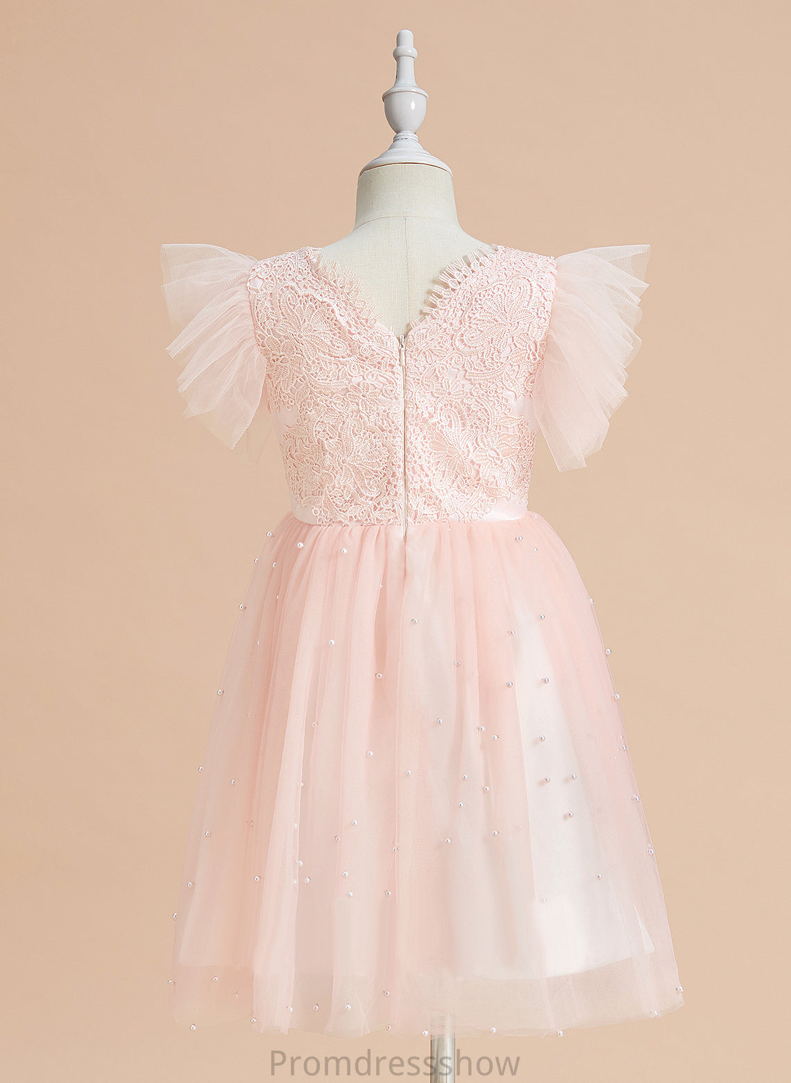 Flower Girl Dresses - Girl With Gillian Knee-length Dress Neck Sleeveless Satin/Tulle Scoop Flower Lace A-Line