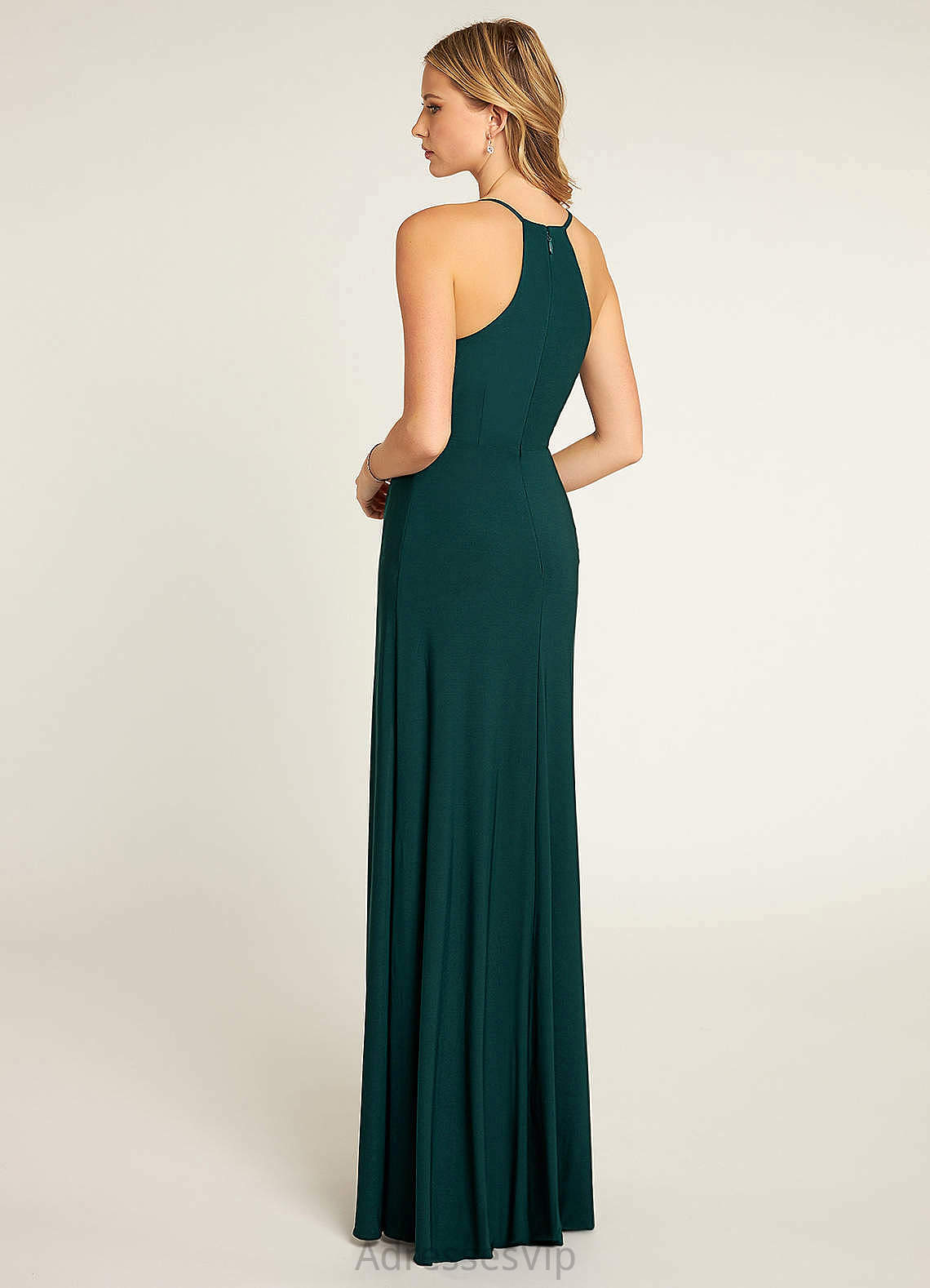 Iyana Floor Length A-Line/Princess V-Neck Sleeveless Natural Waist Bridesmaid Dresses